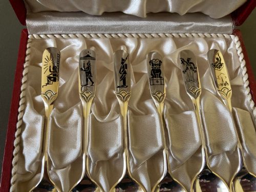 6 DANISH SILVER MOCHA SPOONS 1950S - ADDITIONAL PHOTO 1