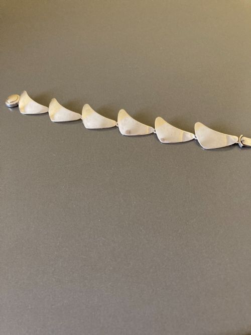 DANISH SILVER BRACELET 1960S BY N E FROM - ADDITIONAL PHOTO 1