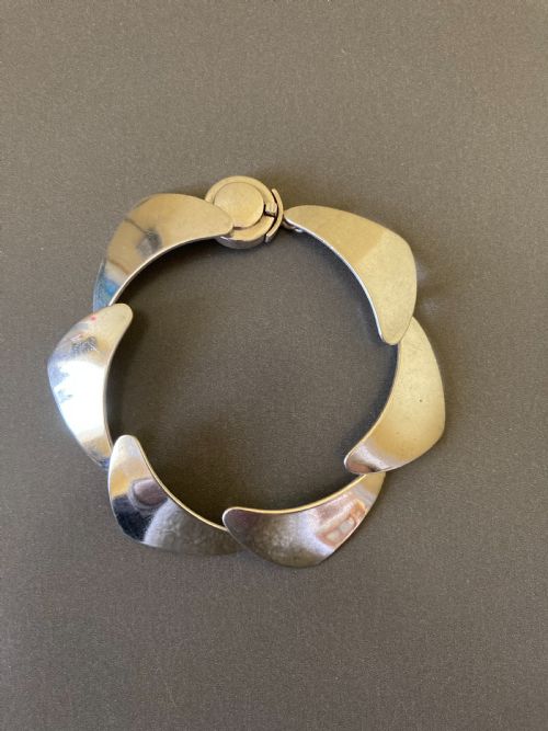 DANISH SILVER BRACELET 1960S BY N E FROM - ADDITIONAL PHOTO 3