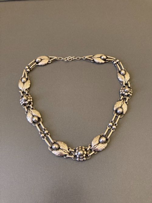 georg jensen danish silver necklace no 1 - CATEGORY: ANTIQUE JEWELLERY - DATED 1930