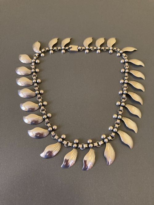danish silver necklace 1950s by niels erik from - CATEGORY: ANTIQUE JEWELLERY - DATED 1950