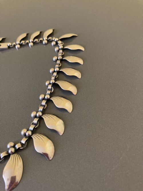 DANISH SILVER NECKLACE 1950S BY NIELS ERIK FROM - ADDITIONAL PHOTO 1
