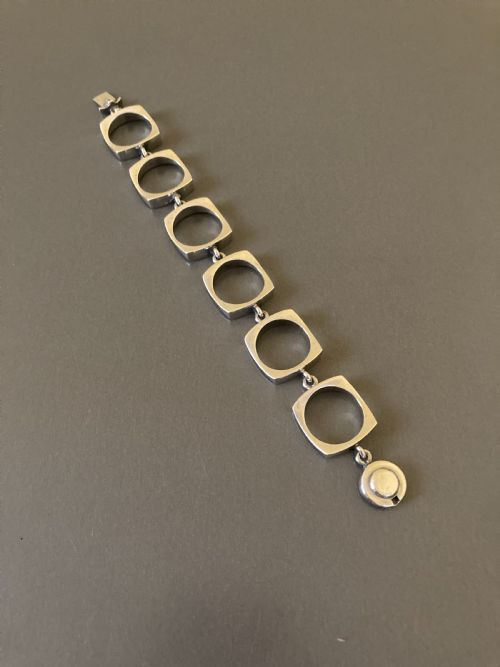 danish silver bracelet by n e from 1960s - CATEGORY: ANTIQUE JEWELLERY - DATED 1960