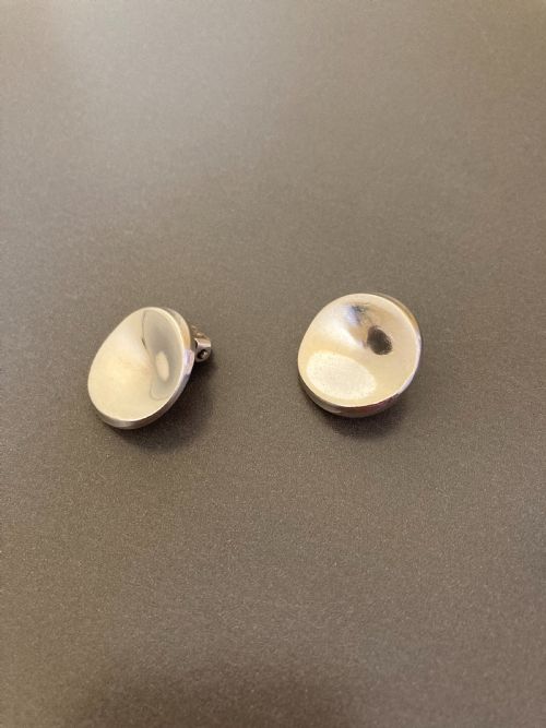 GEORG JENSEN DANISH SILVER EARRINGS 1960S - ADDITIONAL PHOTO 2