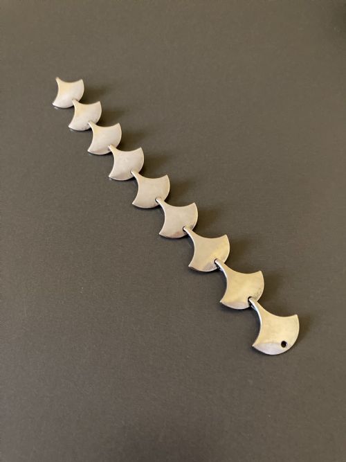 danish silver bracelet 1960s by jorgen jensen - CATEGORY: ANTIQUE JEWELLERY - DATED 1960