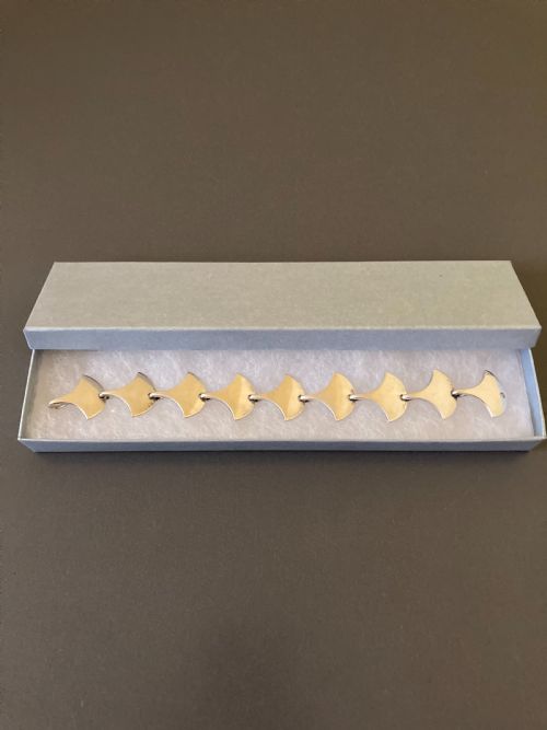 DANISH SILVER BRACELET 1960S BY JORGEN JENSEN - ADDITIONAL PHOTO 5