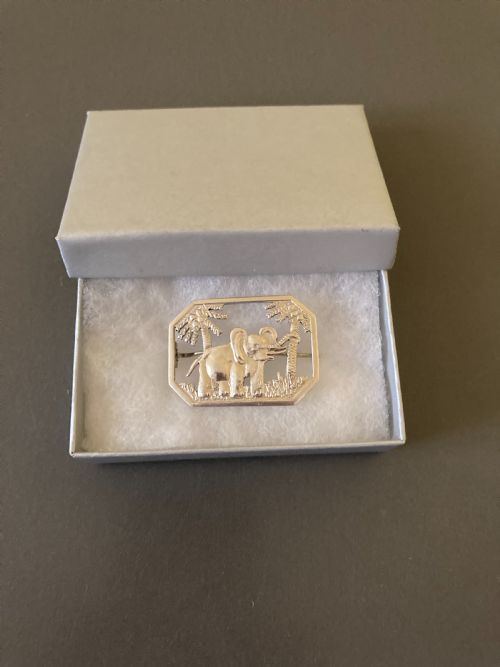 DANISH SILVER BROOCH WITH ELEPHANT 1960S - ADDITIONAL PHOTO 2