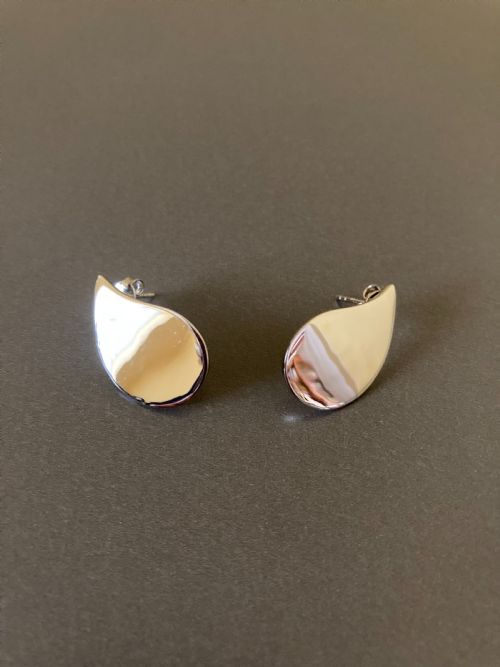 DANISH SILVER EARRINGS BY RANDERS SILVER 1960S - ADDITIONAL PHOTO 1