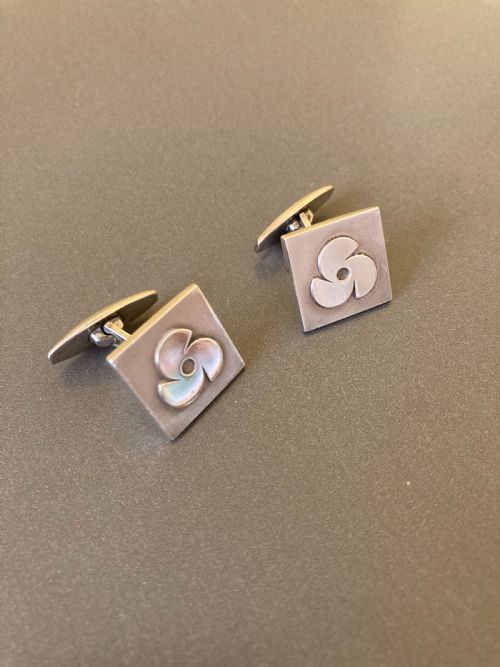 DANISH SILVER CUFF LINKS 1960S - ADDITIONAL PHOTO 2