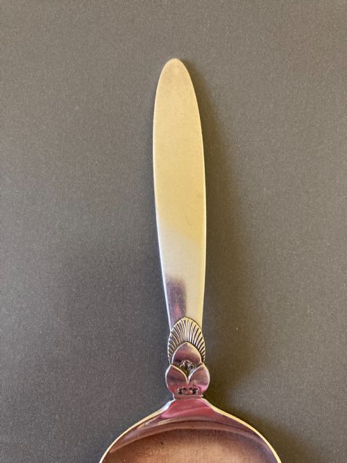 GEORG JENSEN DANISH SILVER PASTRY SPOON 1931 - ADDITIONAL PHOTO 1