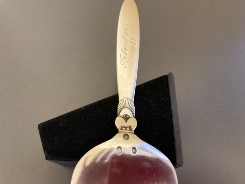 GEORG JENSEN DANISH SILVER PASTRY SPOON 1931 - ADDITIONAL PHOTO 5