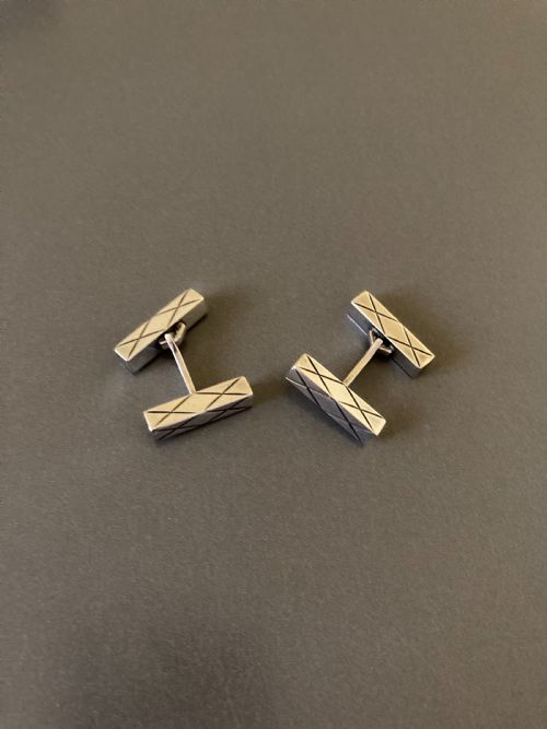 DANISH SILVER CUFF LINKS 1960S - ADDITIONAL PHOTO 1