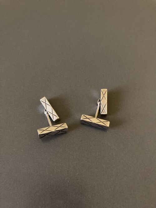 DANISH SILVER CUFF LINKS 1960S - ADDITIONAL PHOTO 4