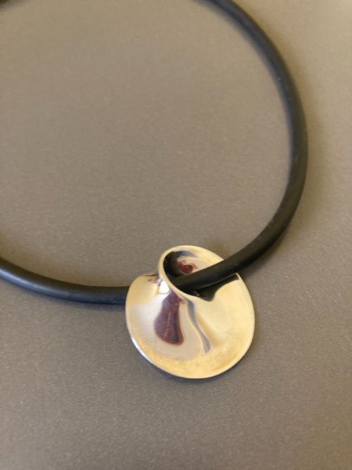 GEORG JENSEN DANISH SILVER MOEBIUS PENDANT 1960S - ADDITIONAL PHOTO 1