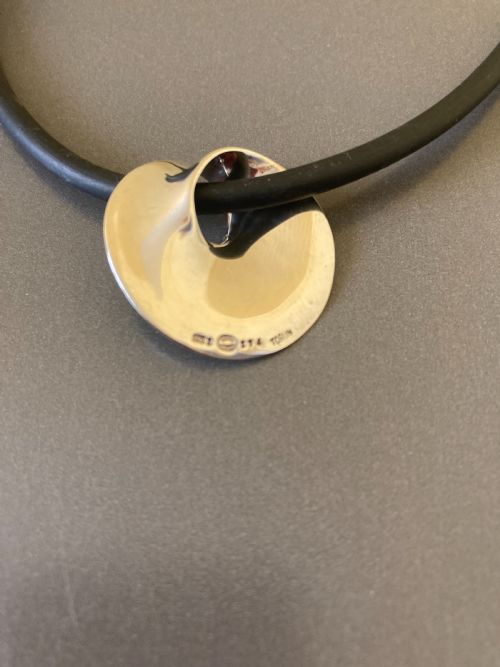 GEORG JENSEN DANISH SILVER MOEBIUS PENDANT 1960S - ADDITIONAL PHOTO 5