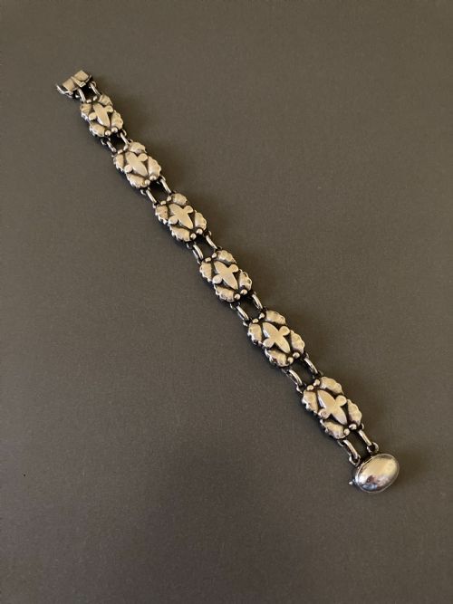 georg jensen danish silver bracelet no 13 - CATEGORY: ANTIQUE JEWELLERY - DATED 1930
