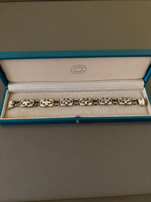 GEORG JENSEN DANISH SILVER BRACELET NO 13 - ADDITIONAL PHOTO 1