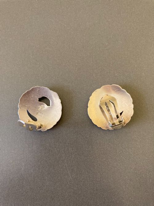 GEORG JENSEN DANISH SILVER EAR CLIPS NO 66 - ADDITIONAL PHOTO 3