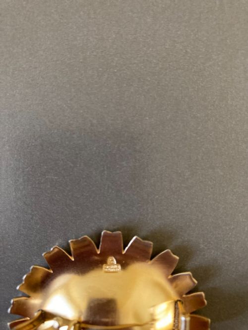 DANISH SILVER DAISY BROOCH 1950S BY ANTON MICHELSEN - ADDITIONAL PHOTO 4