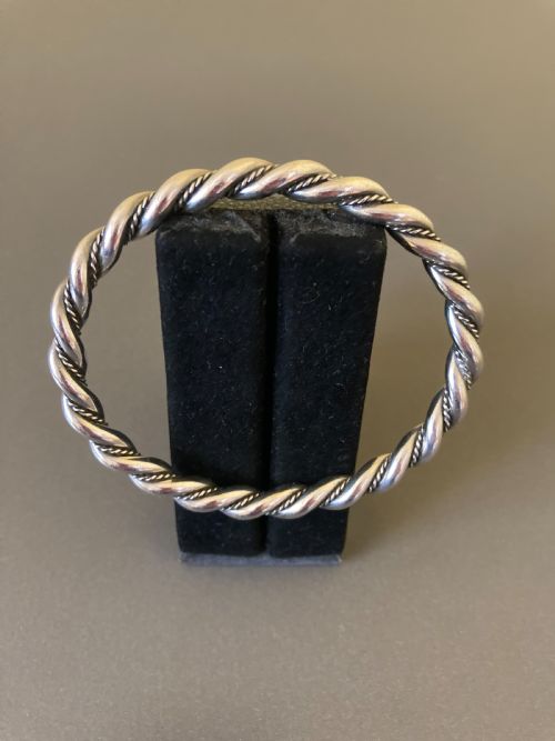 DANISH SILVER BANGLE 1950S - ADDITIONAL PHOTO 1
