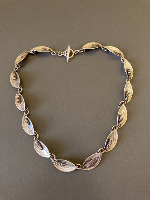 danish silver necklace 1950s - CATEGORY: ANTIQUE JEWELLERY - DATED 1950