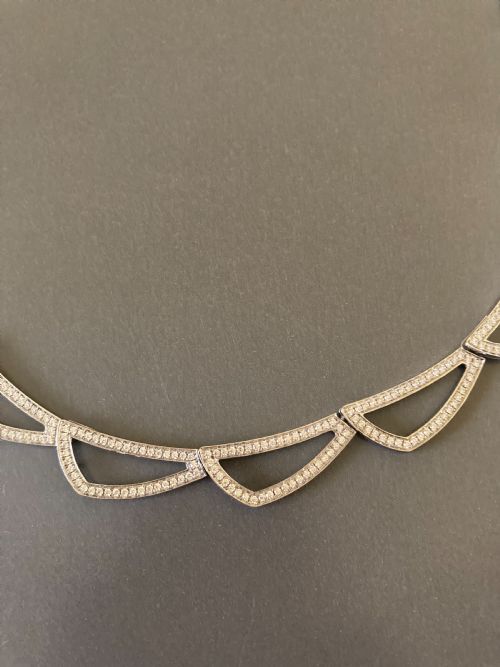 DANISH SILVER NECKLACE WITH ZIRCONIA - ADDITIONAL PHOTO 1
