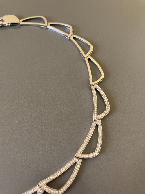 DANISH SILVER NECKLACE WITH ZIRCONIA - ADDITIONAL PHOTO 2