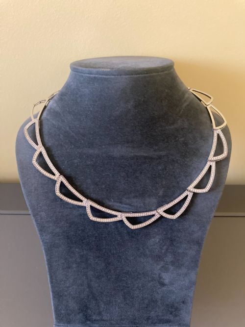 DANISH SILVER NECKLACE WITH ZIRCONIA - ADDITIONAL PHOTO 3