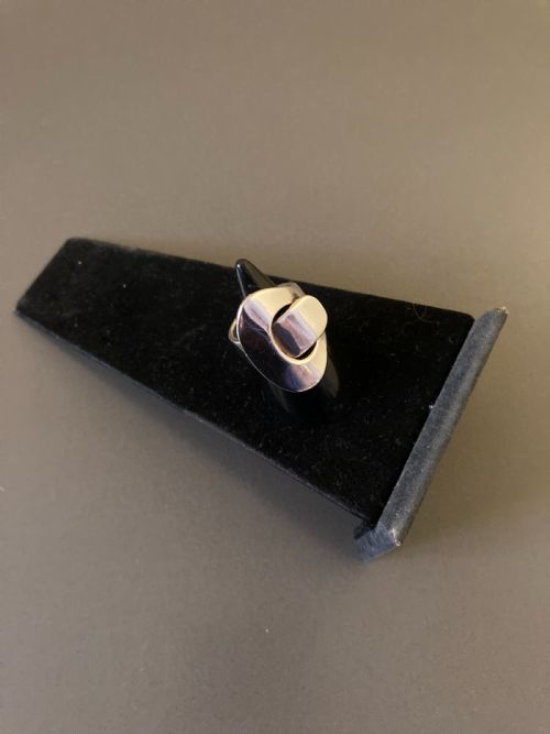 HANS HANSEN DANISH SILVER RING 1960S - ADDITIONAL PHOTO 2