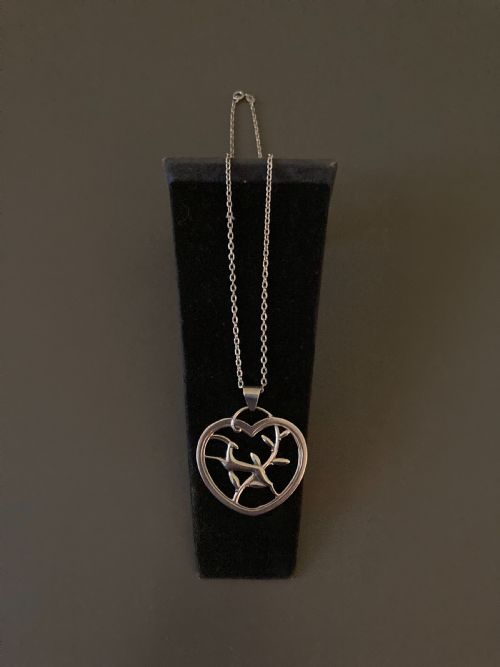 DANISH SILVER PENDANT OF LEAPING DEER 1930S - ADDITIONAL PHOTO 2