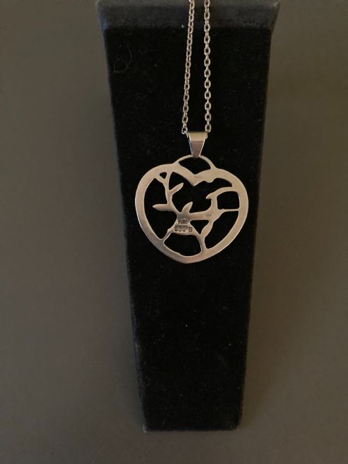 DANISH SILVER PENDANT OF LEAPING DEER 1930S - ADDITIONAL PHOTO 4
