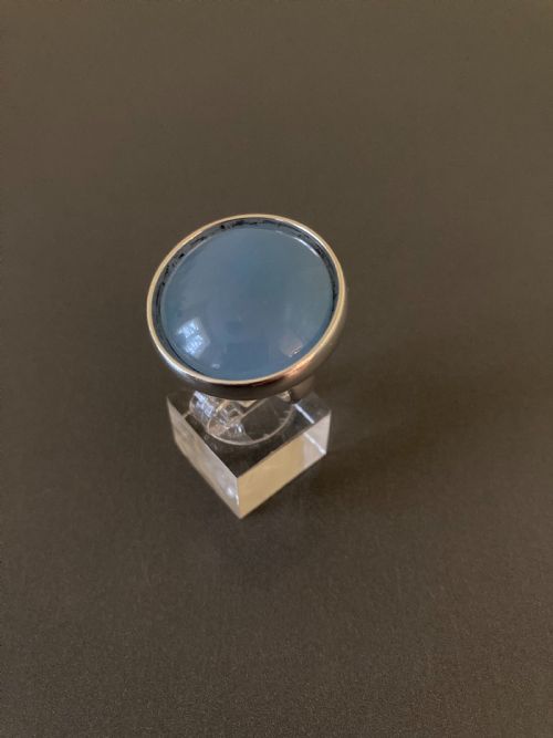 GEORG JENSEN DANISH SILVER AND CHALCEDONY RING NO 466 - ADDITIONAL PHOTO 1