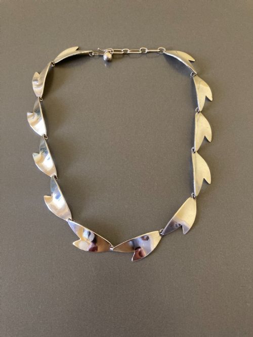danish silver necklace 1960s by arne johansen - CATEGORY: ANTIQUE JEWELLERY - DATED 1960