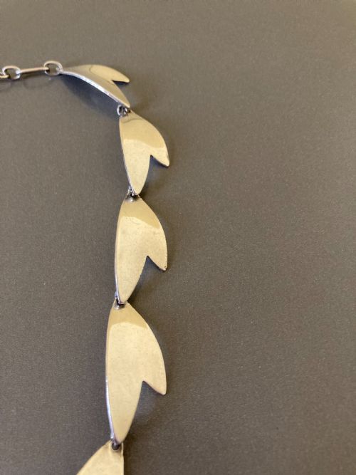 DANISH SILVER NECKLACE 1960S BY ARNE JOHANSEN - ADDITIONAL PHOTO 1