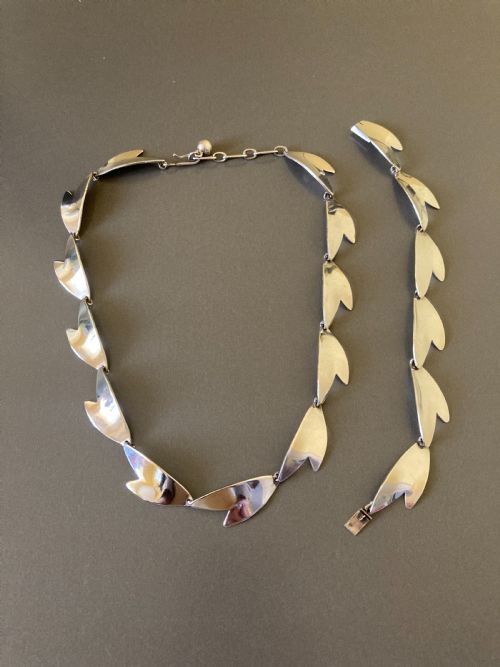 DANISH SILVER NECKLACE 1960S BY ARNE JOHANSEN - ADDITIONAL PHOTO 4