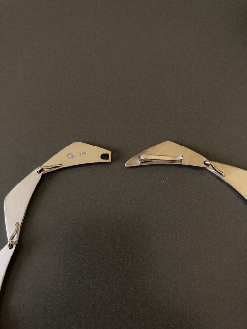 GEORG JENSEN DANISH SILVER PEAK NECKLACE 1960S - ADDITIONAL PHOTO 5