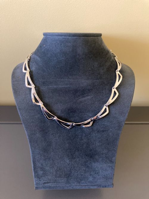 DANISH SILVER NECKLACE BY RANDERS SILVER 1960S - ADDITIONAL PHOTO 1