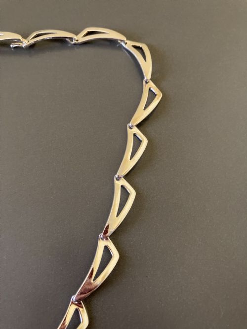 DANISH SILVER NECKLACE BY RANDERS SILVER 1960S - ADDITIONAL PHOTO 2