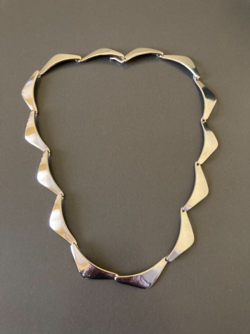danish silver necklace by randers silver 1960s - CATEGORY: ANTIQUE JEWELLERY - DATED 1960