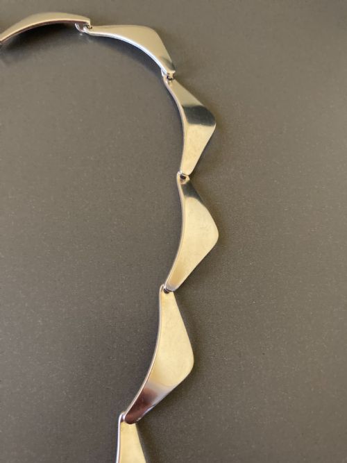 DANISH SILVER NECKLACE BY RANDERS SILVER 1960S - ADDITIONAL PHOTO 1