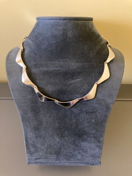 DANISH SILVER NECKLACE BY RANDERS SILVER 1960S - ADDITIONAL PHOTO 2