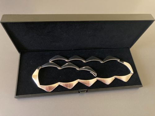 DANISH SILVER NECKLACE BY RANDERS SILVER 1960S - ADDITIONAL PHOTO 4