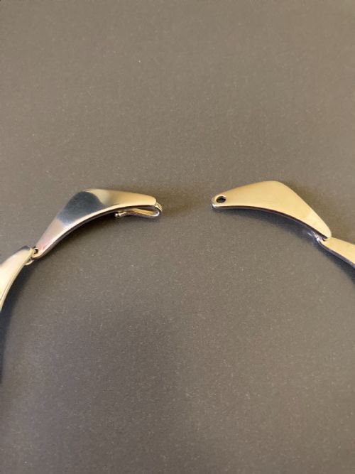DANISH SILVER NECKLACE BY RANDERS SILVER 1960S - ADDITIONAL PHOTO 6