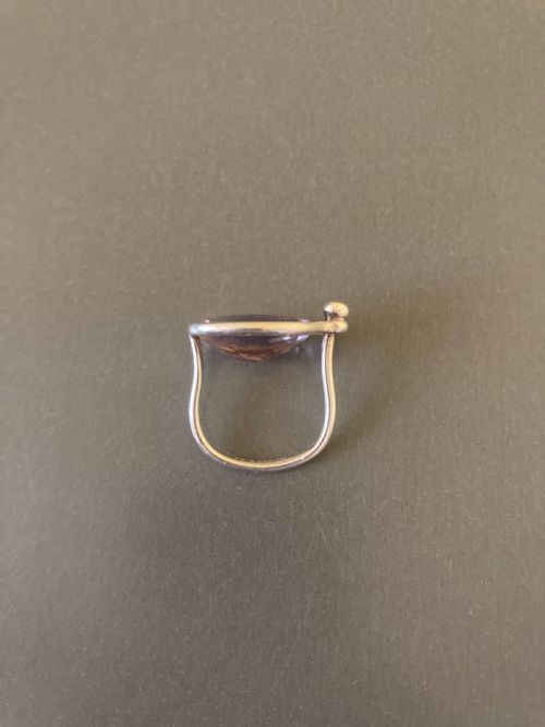 GEORG JENSEN DANISH SILVER AND AMETHYST SAVANNAH RING - ADDITIONAL PHOTO 3