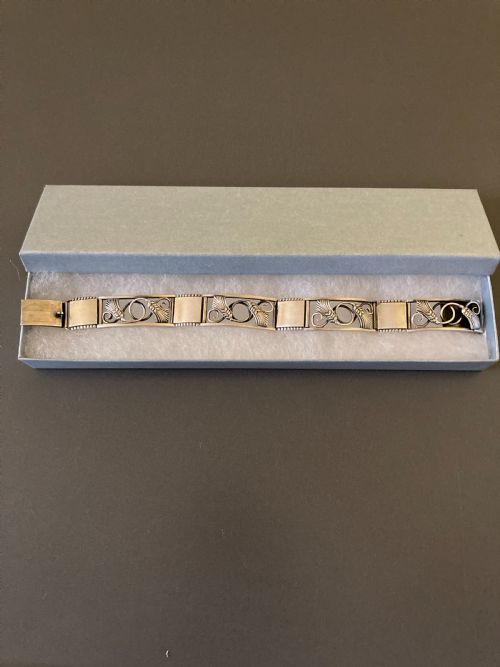 DANISH SILVER BRACELET 1940S - ADDITIONAL PHOTO 6
