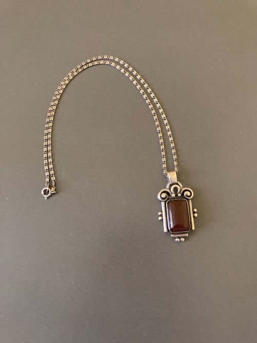 danish silver pendant 1940s - CATEGORY: ANTIQUE JEWELLERY - DATED 1940
