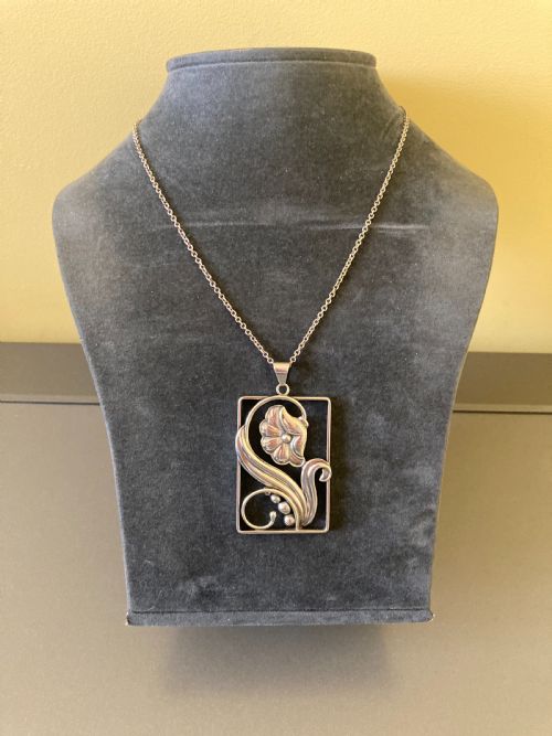 DANISH SILVER PENDANT 1930S - ADDITIONAL PHOTO 2