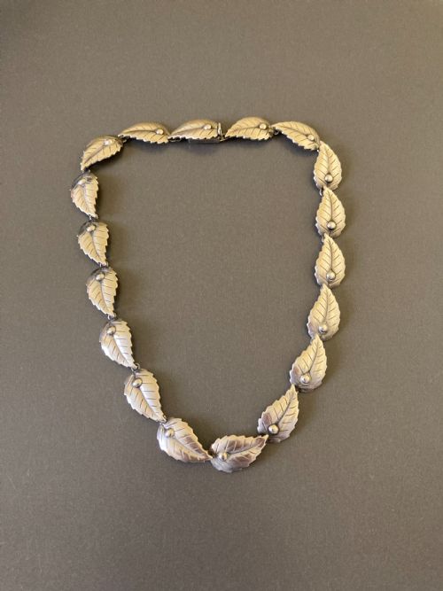 danish silver necklace 1950s - CATEGORY: ANTIQUE JEWELLERY - DATED 1950
