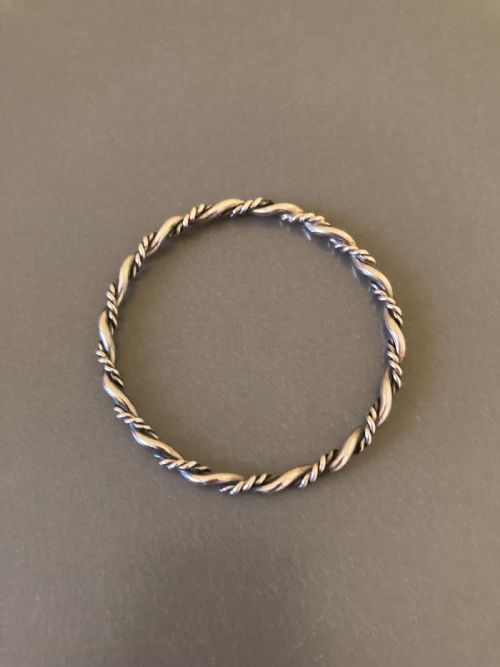 danish silver bangle by randers silver 1950s - CATEGORY: ANTIQUE JEWELLERY - DATED 1950