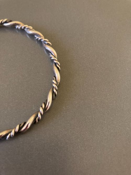 DANISH SILVER BANGLE BY RANDERS SILVER 1950S - ADDITIONAL PHOTO 1